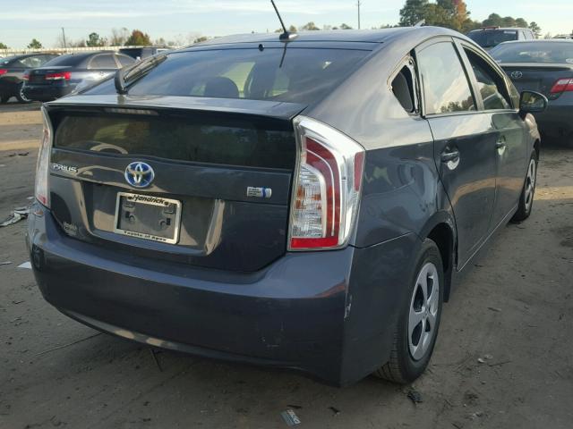 JTDKN3DU0E1751979 - 2014 TOYOTA PRIUS GRAY photo 4