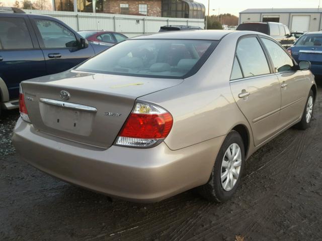 4T1BE32K25U630401 - 2005 TOYOTA CAMRY LE BEIGE photo 4