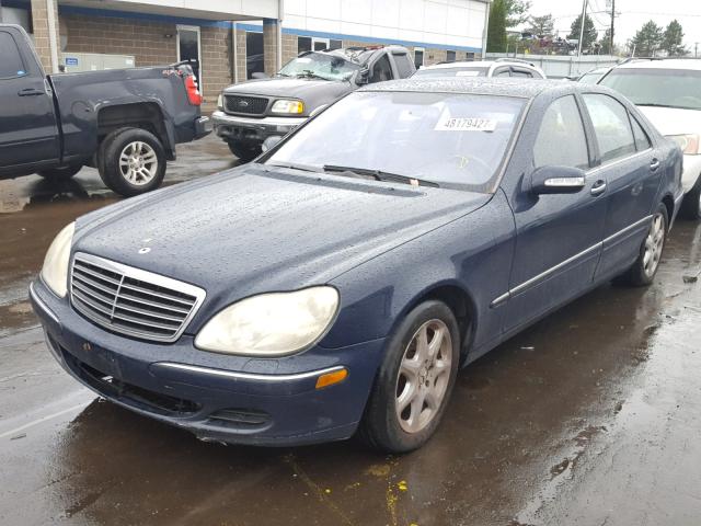 WDBNG83J63A378213 - 2003 MERCEDES-BENZ S 430 4MAT BLUE photo 2