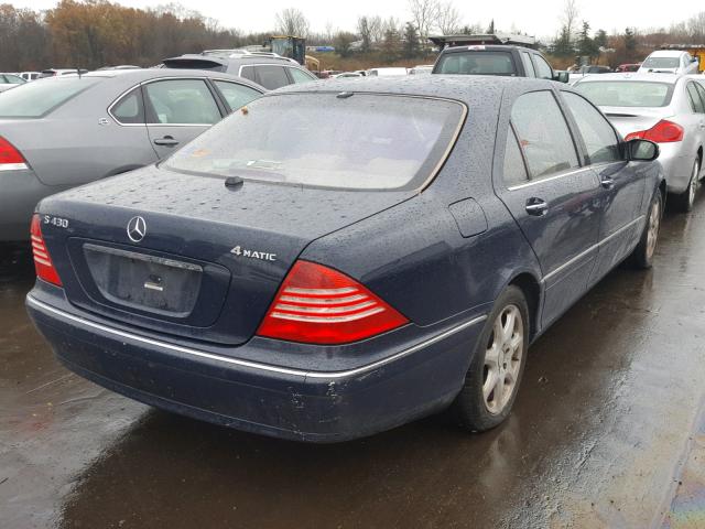 WDBNG83J63A378213 - 2003 MERCEDES-BENZ S 430 4MAT BLUE photo 4