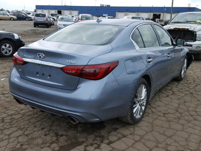 JN1EV7AR3JM435153 - 2018 INFINITI Q50 LUXE BLUE photo 4