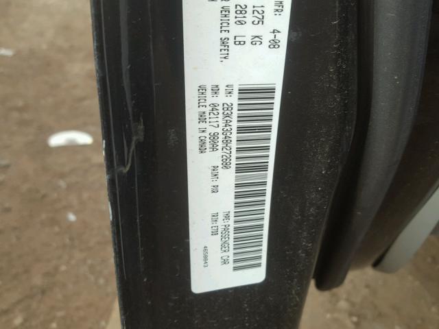 2B3KA43G48H272680 - 2008 DODGE CHARGER BLACK photo 10