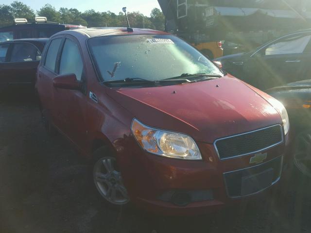 KL1TD66E39B672991 - 2009 CHEVROLET AVEO LS RED photo 1