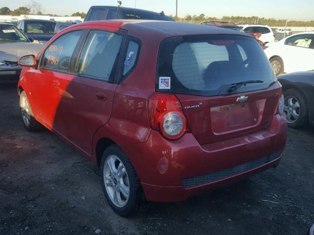 KL1TD66E39B672991 - 2009 CHEVROLET AVEO LS 红色 照片 3
