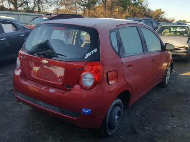 KL1TD66E39B672991 - 2009 CHEVROLET AVEO LS 红色 照片 4