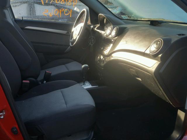 KL1TD66E39B672991 - 2009 CHEVROLET AVEO LS 红色 照片 5