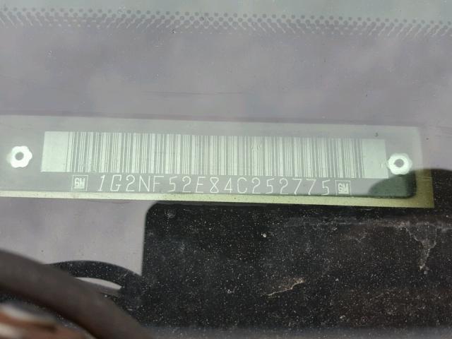 1G2NF52E84C252775 - 2004 PONTIAC GRAND AM S ოქროსფერი ფოტო 10