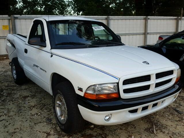 1B7FL26X6YS653787 - 2000 DODGE DAKOTA WHITE photo 1