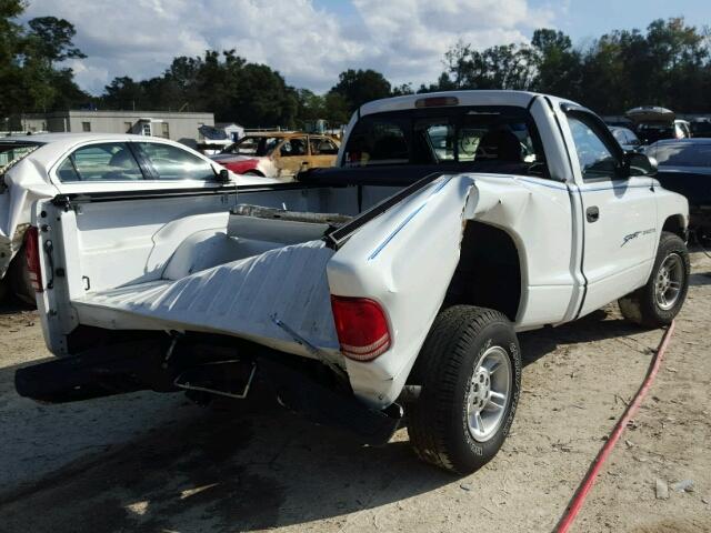 1B7FL26X6YS653787 - 2000 DODGE DAKOTA WHITE photo 4