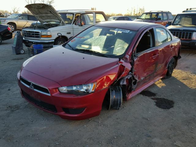 JA32U2FU7FU010687 - 2015 MITSUBISHI LANCER ES RED photo 2