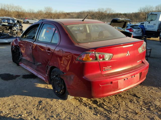 JA32U2FU7FU010687 - 2015 MITSUBISHI LANCER ES RED photo 3