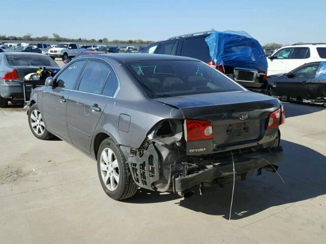 KNAGE124865030121 - 2006 KIA OPTIMA LX GRAY photo 3