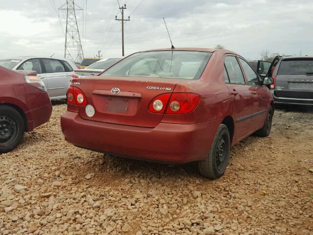 JTDBR32EX52061876 - 2005 TOYOTA COROLLA CE RED photo 4