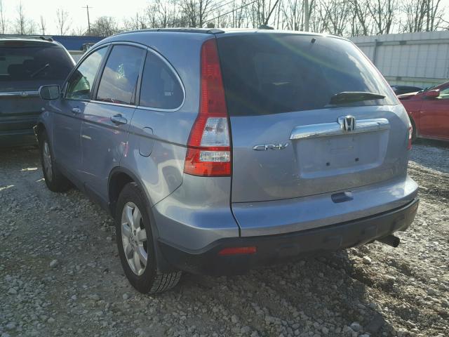 5J6RE48749L022414 - 2009 HONDA CR-V EXL BLUE photo 3