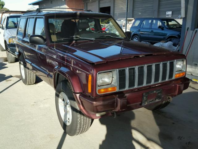 1J4FF68S1YL138197 - 2000 JEEP CHEROKEE L RED photo 1