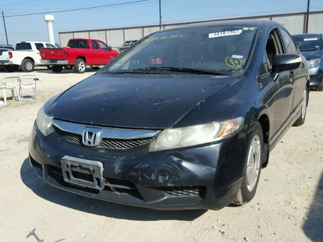 JHMFA36259S009939 - 2009 HONDA CIVIC HYBR BLACK photo 2