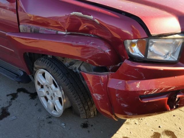 2HJYK165X6H517683 - 2006 HONDA RIDGELINE BURGUNDY photo 9