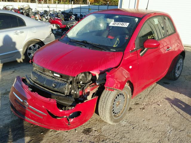 3C3CFFAR6CT108839 - 2012 FIAT 500 POP RED photo 2