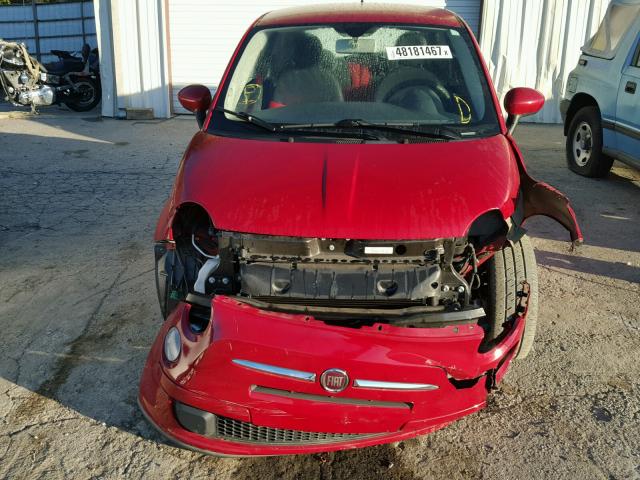 3C3CFFAR6CT108839 - 2012 FIAT 500 POP RED photo 9