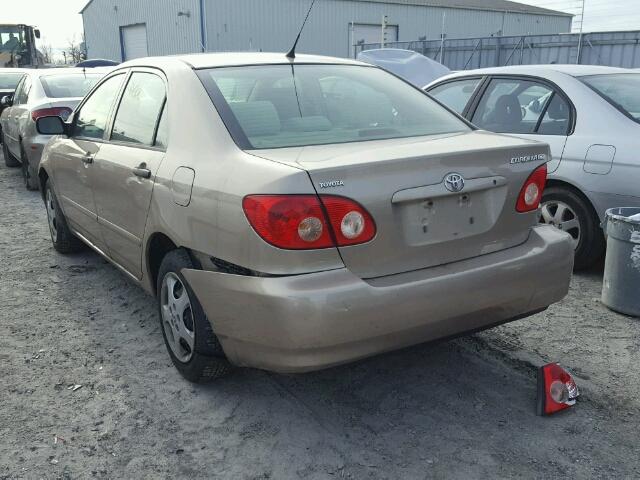 2T1BR32E75C890695 - 2005 TOYOTA COROLLA CE BEIGE photo 3