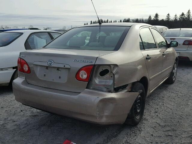 2T1BR32E75C890695 - 2005 TOYOTA COROLLA CE BEIGE photo 4