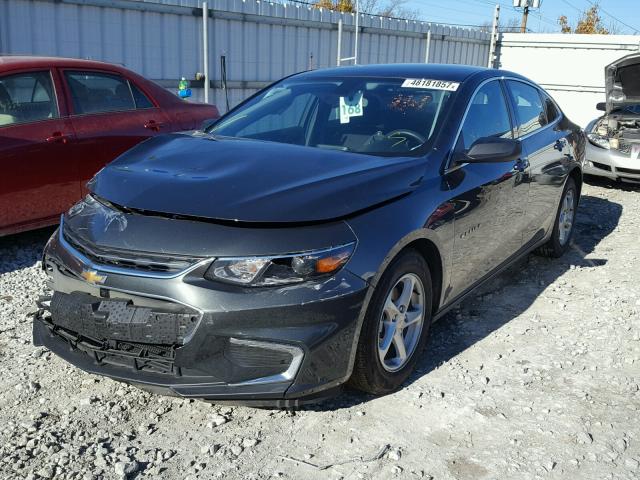 1G1ZB5ST3HF254616 - 2017 CHEVROLET MALIBU LS GRAY photo 2
