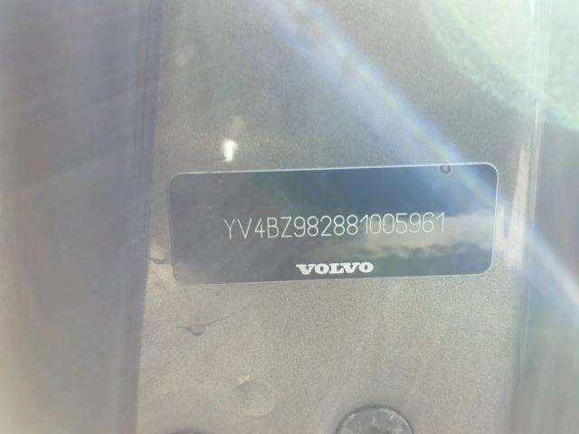 YV4BZ982881005961 - 2008 VOLVO XC70 GRAY photo 10