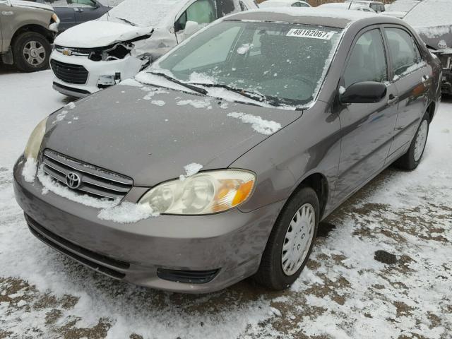 1NXBR32E33Z080220 - 2003 TOYOTA COROLLA CE GRAY photo 2