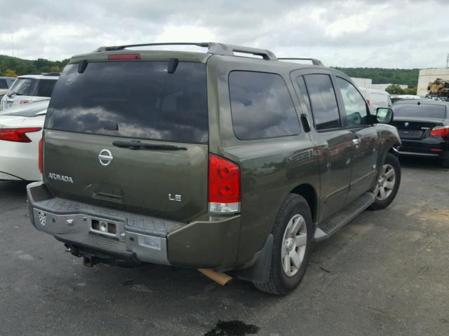 5N1AA08A85N739430 - 2005 NISSAN ARMADA SE GREEN photo 4