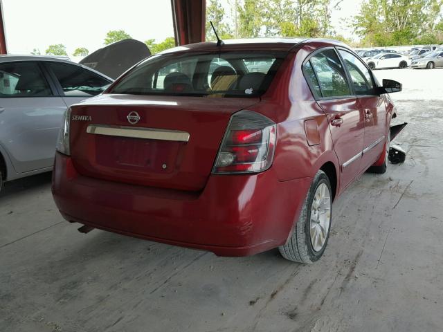 3N1AB6AP3AL663437 - 2010 NISSAN SENTRA 2.0 RED photo 4