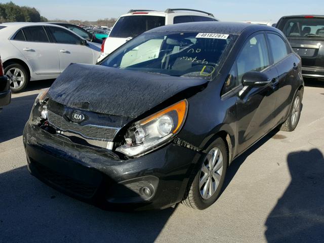 KNADN5A34D6158432 - 2013 KIA RIO EX BLACK photo 2