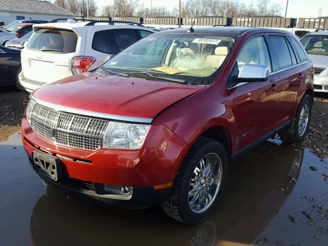 2LMDU88C67BJ13558 - 2007 LINCOLN MKX RED photo 2