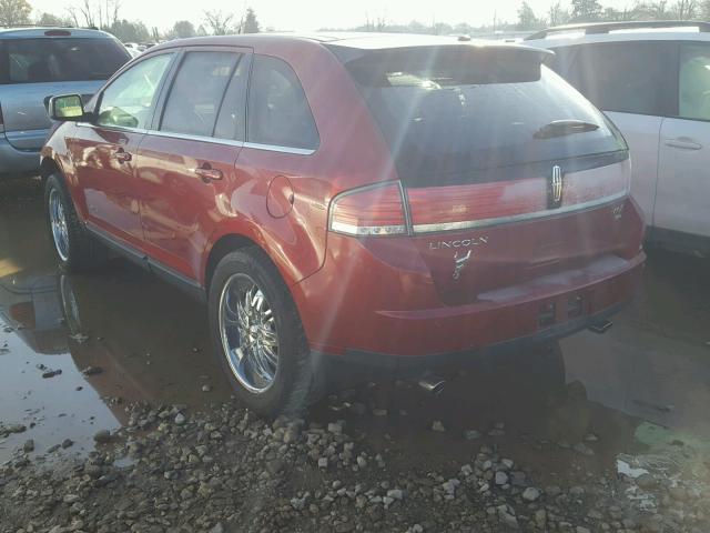 2LMDU88C67BJ13558 - 2007 LINCOLN MKX RED photo 3