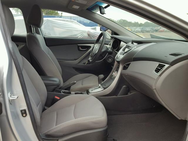 5NPDH4AE4CH072810 - 2012 HYUNDAI ELANTRA GL SILVER photo 5