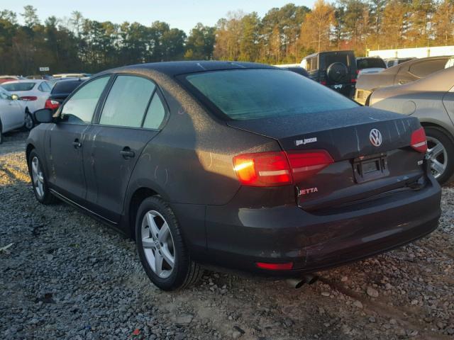 3VW267AJ6GM342984 - 2016 VOLKSWAGEN JETTA S BLACK photo 3