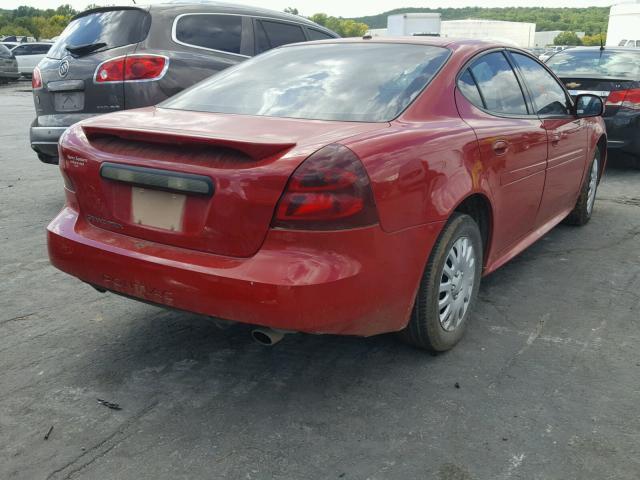 2G2WP552X81110247 - 2008 PONTIAC GRAND PRIX Կարմիր լուսանկար 4