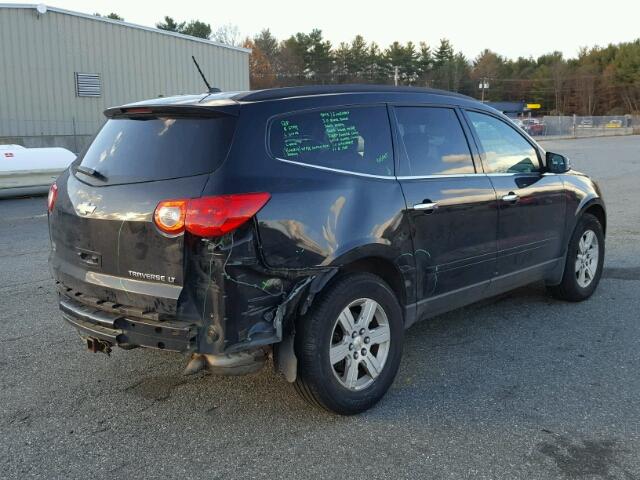 1GNKVJED0CJ389479 - 2012 CHEVROLET TRAVERSE L BLACK photo 4