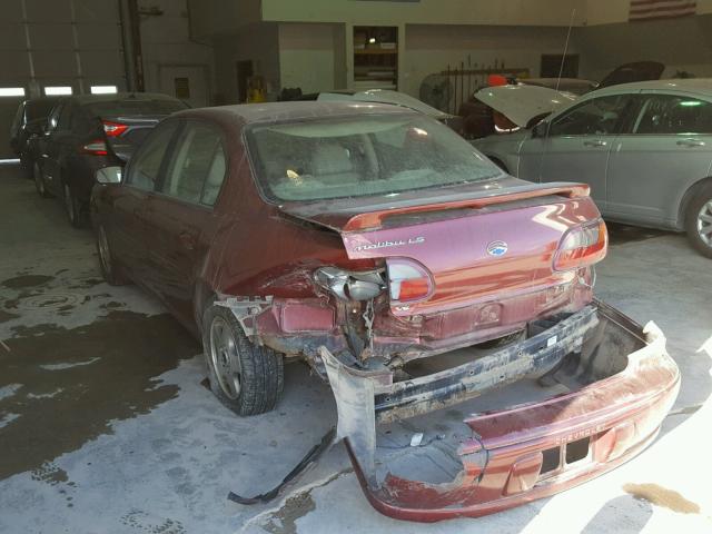 1G1NE52J02M719649 - 2002 CHEVROLET MALIBU LS MAROON photo 3