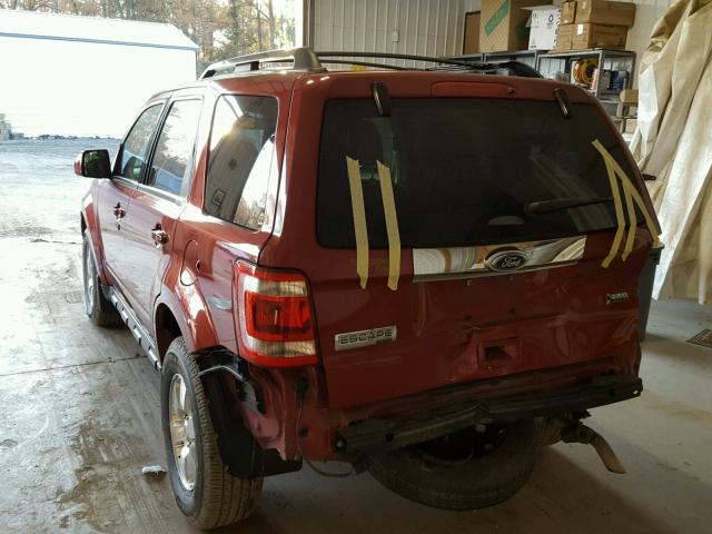 1FMCU9EG8CKC59478 - 2012 FORD ESCAPE LIM RED photo 3