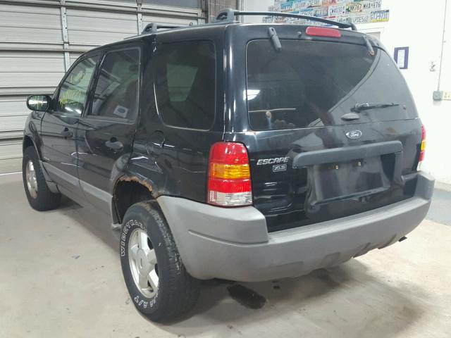 1FMYU02B52KC09629 - 2002 FORD ESCAPE XLS BLACK photo 3