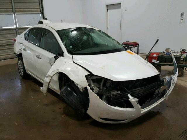 3N1AB7AP4EL685572 - 2014 NISSAN SENTRA S WHITE photo 1