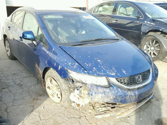 19XFB2F58DE060026 - 2013 HONDA CIVIC LX BLUE photo 1