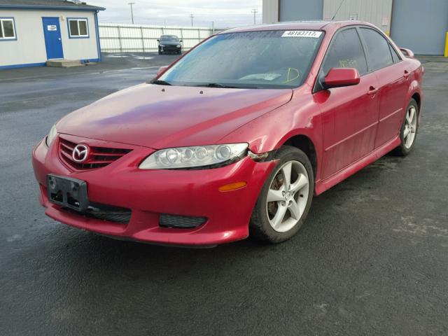 1YVHP80C655M54815 - 2005 MAZDA 6 I RED photo 2