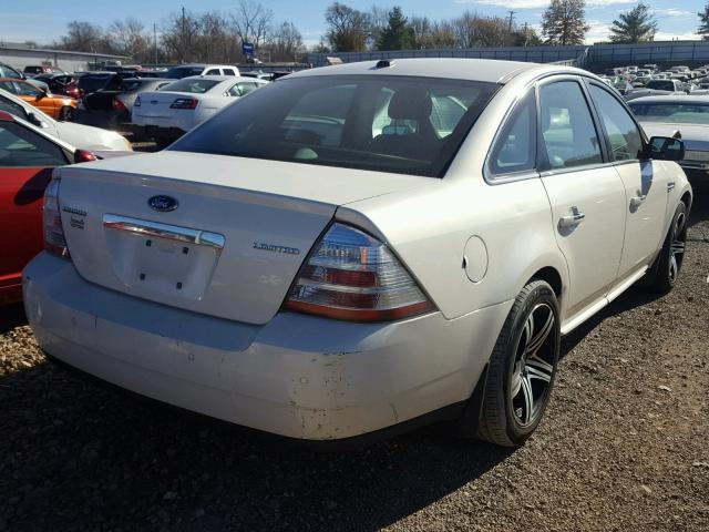 1FAHP25W59G103657 - 2009 FORD TAURUS LIM WHITE photo 4