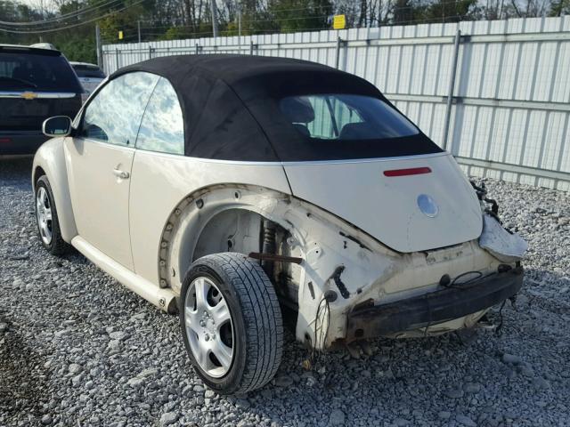 3VWBM31Y34M351813 - 2004 VOLKSWAGEN NEW BEETLE WHITE photo 3