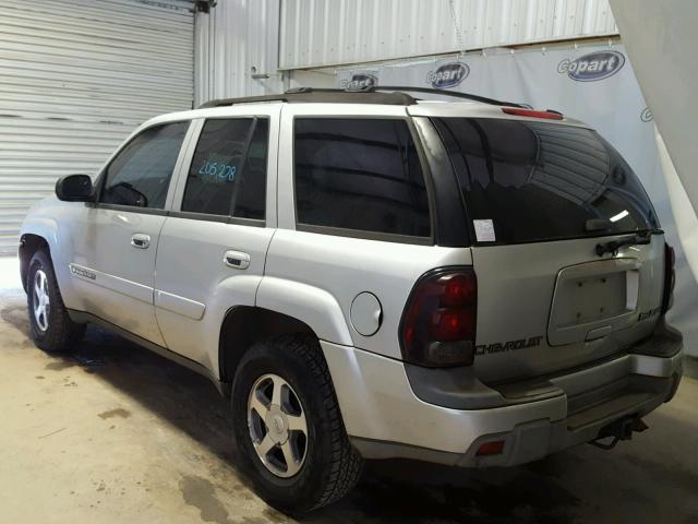 1GNDS13S142126965 - 2004 CHEVROLET TRAILBLAZE SILVER photo 3