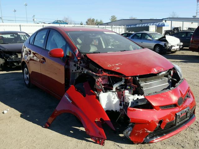 JTDKN3DU0E0367870 - 2014 TOYOTA PRIUS RED photo 1