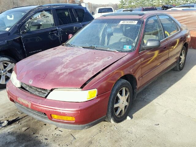 1HGCD5654SA053350 - 1995 HONDA ACCORD EX RED photo 2