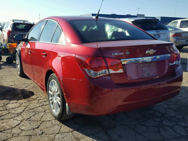 1G1PJ5SB0D7240243 - 2013 CHEVROLET CRUZE ECO RED photo 3