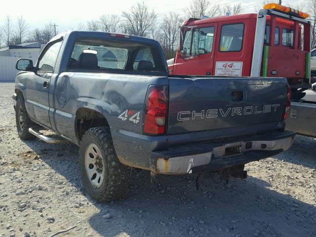 1GCEK14X26Z103275 - 2006 CHEVROLET SILVERADO BLUE photo 3